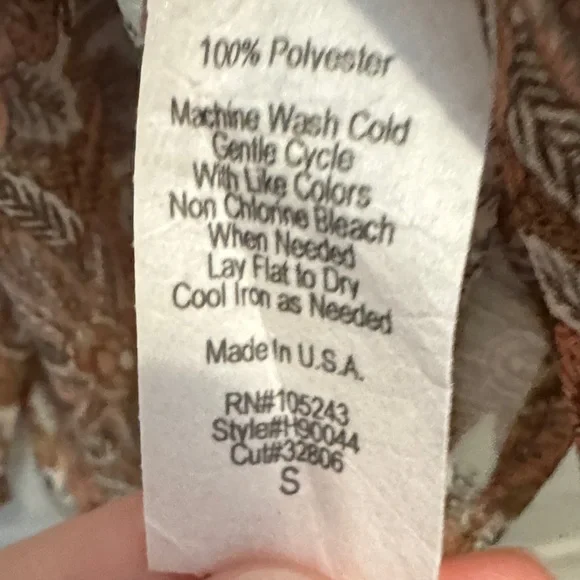 H.I.P. Lightweight Paisley Kimono Cardigan - Brown & Cream - Picture 2 of 6